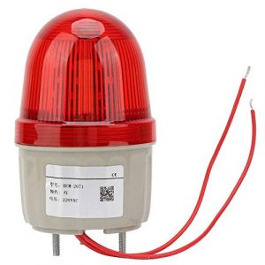 LED Lumière de Signal Stroboscopique 220V AC/3W, BEM-2071 LED Clignotant Phare Lampe d'Avertissement de Alarme Lumière, Voyant d'avertissement à LED Boulon de Fixé, Diamètre 75mm (Luoyuuk, neuf)