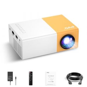 PVO Mini Projecteur Portable pour Dessin Animé, Petit videoprojecteur Cadeau pour Enfants, VidéoProjecteur de Film en Plein Air, Rétroprojecteur à LED pour Home Cinéma (Projecteur YG300Pro) (ShuHengEU, neuf)