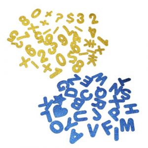 Lettres de l'alphabet en mousse autocollante et pailletée, 236 pièces de lettres en caoutchouc mousse autocollantes, lettres scintillantes pour sac d'école, autocollants de lettres en mousse (GAICHUROU SARL, neuf)