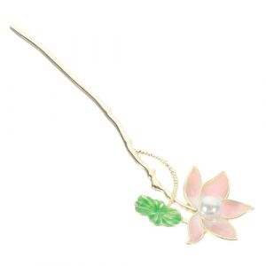 Cabilock &Eacute;pingle &agrave; Cheveux Vintage Lotus Alliage Accessoire Chinois pour Femmes Style Antique &Eacute;l&eacute;gant Baguette D&eacute;corative pour Chignon et Tenue Traditionnelle (Thomas Zack Yang, neuf)