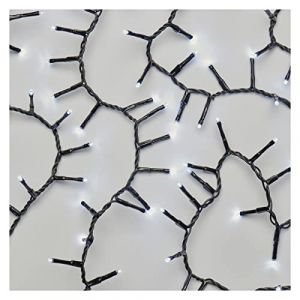 EMOS Guirlande lumineuse LED blanc froid pour int&eacute;rieur et ext&eacute;rieur, 8 m de long - Guirlande lumineuse de No&euml;l IP44 avec 400 LED + c&acirc;ble d'alimentation de 5 m et bloc d'alimentation - Fonction (ExaSoft, neuf)