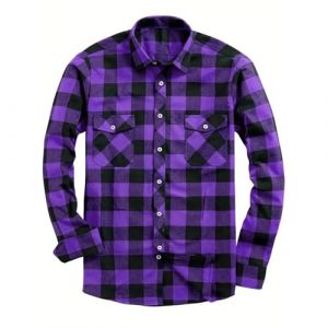 Mymyguoe Chemise &agrave; carreaux en flanelle &agrave; manches longues boutonn&eacute;e, surdimensionn&eacute;e, chemise &agrave; carreaux, coupe ample, chemise de loisirs, vintage, chemise de b&ucirc;cheron, grandes tailles, chemise pour (Mymyguoe, neuf)