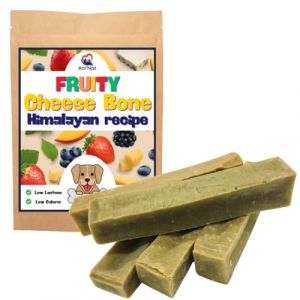 Ani'Nat Os &agrave; M&acirc;cher Longue Dur&eacute;e - Recette Himalaya Fromage Yak - go&ucirc;t Spiruline - Friandise Chien 100% Naturelle - Sant&eacute; Dentaire - Plaisir Fruit&eacute; - Toutes Races de Chiens - Taille S (Elevage de la Baille, neuf)