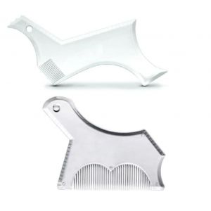 2 Pièces | Pochoirs à Barbe pour Barbiche, Favoris, Cou, Moustache | Outil de Coiffure de Barbe | Pochoir de Contour de Barbe | Modèle de Ligne de Barbe (Loubeauis, neuf)