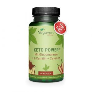 KETO Power | PERTE DE POIDS* | Avec Konjac, L-Carnitine, Thé Vert, Capsaicine | NATUREL & Sans Additifs | 60 Gélules | Vegavero® (Vegavero, neuf)