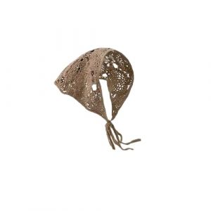 Foulard Triangle Cheveux Bandeau triangulaire fait main au crochet, fleur, fraise, foulard, chapeau, bandeau tricot&eacute; for filles, serviette(BROWN COLOR) (huxiaohong666, neuf)