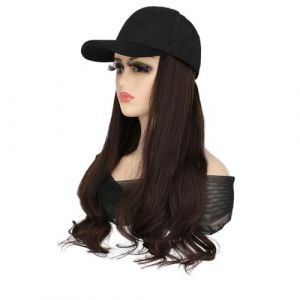Chapeau avec Perruque Chapeau Perruque Mode Respirant Casquette À Visière Longue Perruque Bouclée Femme Synthétique Perruque Mode Femme Perruque Chapeau Chapeau avec des Cheveux(Color:B) (heyongcan, neuf)
