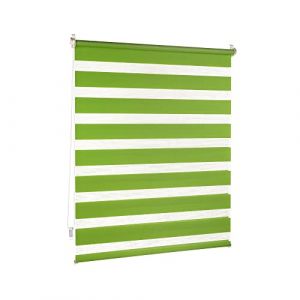 Victoria M. Store Enrouleur Double 45 x 150 cm Vert, Translucide & Occultant Jour Nuit Montage par Serrage sans Percer pour Fen&ecirc;tre Et Porte avec Cha&icirc;nette (Jalousiescout Shop, neuf)