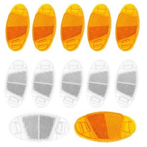 SULIUDAJI 12 Pièces Catadioptre Velo Roue Réflecteur Roue Velo Réflecteurs Rayons de Vélo Jaune, pour Améliorer la Sécurité de la Conduite de Nuit, Adaptés à Tout Type pour Motos, Vélos (UAB WSVLKE LT, neuf)