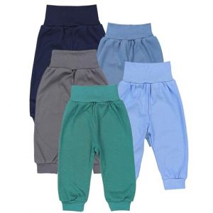 TupTam Pantalon B&eacute;b&eacute; 5 Pi&egrave;ces &ndash; Pantalon B&eacute;b&eacute; Gar&ccedil;on et Fille en Coton Confortable, Certifi&eacute; Oeko-TEX, Vert fonc&eacute;/Jeans/Bleu/Bleu fonc&eacute;/Graphite, 62 (LotteStyle, neuf)