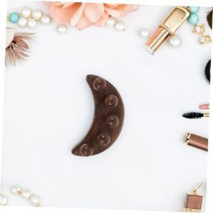 Beatifufu 2 pi&egrave;ces Outil de Massage Gua Sha Bois Masseur Facial et Cr&acirc;nien Forme de Croissant &agrave; Perles pour Sculpture Visage (Camprilli, neuf)