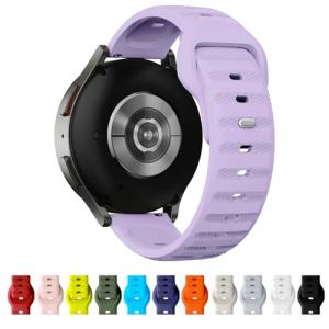 TStrap Bracelet de Montre Silicone 20mm pour Homme et Femme, Boucle R&eacute;glable, D&eacute;gagement Rapide, Bracelet Montre Sport Violet, Compatible avec les Montres Intelligentes (EElife-UK, neuf)