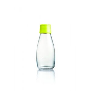 Retap ApS Grande Bouteille d'eau en Verre Borosilicate 0,8 Litre, Verre, Citron, 0.3 / Small (Pablo Fúster Cavestany, neuf)