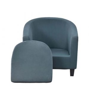 JUNLEBUYI Housse De Fauteuil Club Ensemble De Deux Pi&egrave;ces Housse De Fauteuil Chesterfield Extensible Salon Fauteuil Cabriolet Tub Chair avec Housse De Coussin (14#) (JUNLEBUYI, neuf)