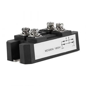 Pont redresseur monophasé à diodes, pont redresseur monophasé à puissance élevée 4 de 60A 1600V (Rosvola0, neuf)