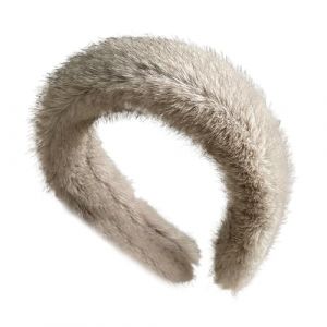 Bandeau d'hiver en faux vison &ndash; Vison artificiel confortable, bandeau doux en peluche, accessoire de cheveux d'hiver l&eacute;ger, ajustement flexible et confortable, design tendance et &eacute;l&eacute;gant | Id&eacute;al pour (lonyezc, neuf)