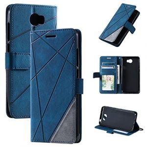 Coque pour Huawei Y6 II Compact Étui en Cuir,Coque pour Huawei Y5 II,Coque pour Huawei Y6II Compact LYO-L01 LYO-L21 / Y5 II CUN-L01 CUN-L03 CUN-L23 CUN-L33 Étui Téléphone Blue (QiongniAn, neuf)