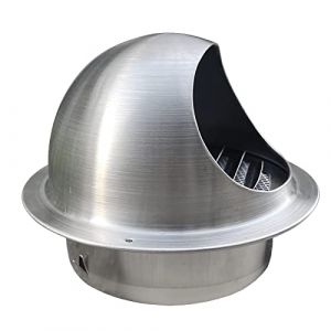 Duchunsheng Rond Grille De Ventilation Grille D'Aération en INOX, Sortie D'évacuation Mural Bouches D'aération avec/Maille, Grille Hotte Antisretour À Fermeture Automatique Résistante Aux Intempéries (Xiaobaodian, neuf)