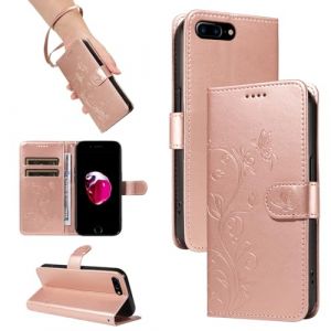 SRISHP Coque pour iPhone 8 Plus/iPhone 7 Plus, Housse Etui Portefeuille Cuir PU Multifonction, Magn&eacute;tique &Eacute;tui de Protection Compatible avec iPhone 8 Plus/iPhone 7 Plus, Or Rose (THRION, neuf)