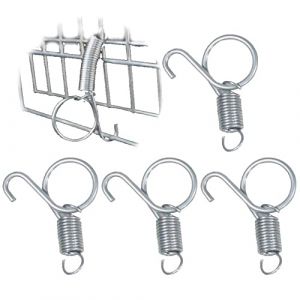 Zghhc Loquet De Porte De Cage pour Lapin, Chien, Crochets &Agrave; Ressort De Porte, Crochet &Agrave; Ressort en M&eacute;tal pour Lapin, Chien, Oiseaux, Lapin, Rongeurs, Cochon d'Inde, Hamster, Perroquet, Porte De Cage (BFJNNN, neuf)