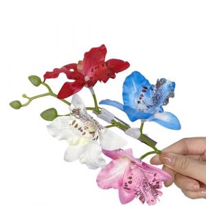 SLXLYH Pince à cheveux Cymbidium pour filles - Pinces à cheveux artificielles en forme de fleur des années 2000 (couleur 1) (anbeidianzi, neuf)