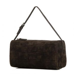 DONNAIN Sac à bandoulière en daim de qualité supérieure pour femme, petit sac à bandoulière avec sangle réglable et sac besace à bandoulière, Café foncé en relief (DONNAIN, neuf)