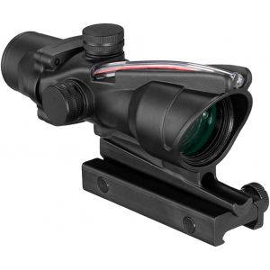 KinZon Lunette de vis&eacute;e Acog 4 X 32, avec Fibre Optique Double Illumination Chevron .223 R&eacute;ticule balistique (KinZon Official, neuf)