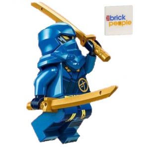 LEGO Ninjago Dragons Rising: Jay Mini figurine avec deux &eacute;p&eacute;es &ndash; Ninja bleu &agrave; partir de 6 ans (TheBrickPeople, neuf)