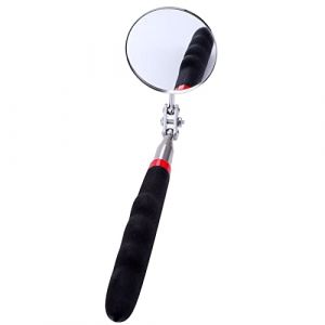 Xingrun Miroir dInspection T&eacute;lescopique, Miroir dInspection De Voiture Rond, 50MM Miroir dInspection en Acier Inoxydable pour Voitures M&eacute;caniques,Automobile M&eacute;canique Outil de Miroir,Noir (BoAoXin, neuf)