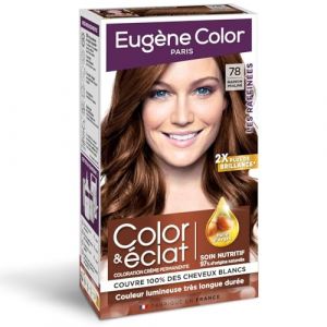 Coloration Permanente 78 Marron Praliné Huile d'Argan Les Raffinées Color & Éclat EUGENE COLOR - la boite de 115 ml Lot De 3 - Par Lot (Marché Parisien, neuf)
