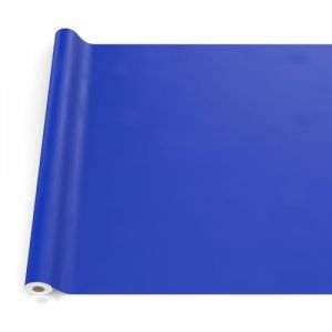 Nappe en toile cir&eacute;e, lavable, pour table de jardin, ext&eacute;rieur et int&eacute;rieur, bord coup&eacute;, bleue, 240 x 140 cm (anrotradegmbh, neuf)