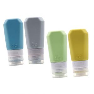 HAMPPLIES Set de Flacons de Voyage Silicone Anti-fuite Bouteilles Pratiques et Portables pour Shampooing Lotion et Cosm&eacute;tiques Kit de Rangement L&eacute;ger pour Avion (Chfaan, neuf)