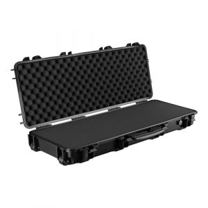 WilTec Mallette pour Armes – 110 x 41 x 15,5 cm – capacité de Charge 100 kg – pour Airsoft, Pistolets à air comprimé – avec Insert en Mousse – Valise Fusil de Chasse, Carabine, Chasseur (Wiltec Wildanger Technik GmbH, neuf)