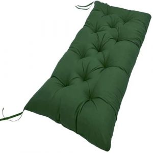 Coussin pour Banc de Jardin 90x50100x50 110x50 120x50 cm - Exterieur/Interieur - Coussins Assise & Dossier Souples - Confortable Coussins pour terrasse, Balcon, Banquette(Green,110x50cmx8cm Thick) (Maedei Daner, neuf)