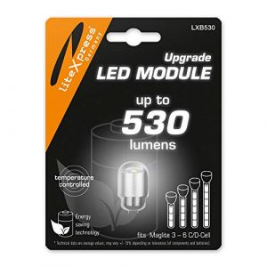 LiteXpress LXB530 Module de mise à niveau LED 530 lumens pour lampes de poche Maglite 3-6 C/D-Cell (TorchUpgrades, neuf)