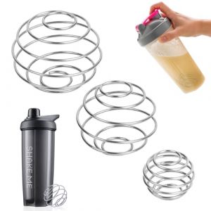 ZFRITP 3 pcs Melangeur Anti Grumeaux Biberon,Portable Mélangeur Biberon,Mélangeur Biberon Anti Grumeaux,Boule Shaker,Boule Mélangeur Pour Boissons Mélangées,Shaker Inox,Facile À Nettoyer (DanLanYi, neuf)