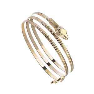 LARUISEE Serre-tête égyptien pour fête d'Halloween pour adolescent adulte prenant des photos avec bracelet en forme de serpent couleur dorée Costume égyptien pour femme Costume égyptien pour femme (BAIdangf, neuf)