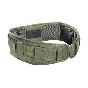 Tasmanian Tiger TT Belt Padding M&P Rembourrage plat antidérapant avec Molle découpée au laser pour ceinture de service et d'intervention, vert olive, L (100 cm) (TACWRK, neuf)