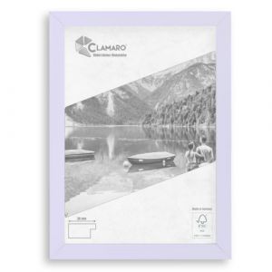 Clamaro COLLAGE Cadre Photo 85x120 | Lilas pastel | Cadre en MDF avec verre acrylique incassable, panneau arri&egrave;re et crochets en m&eacute;tal (profil de cadre largeur 30 mm) (Clamaro, neuf)