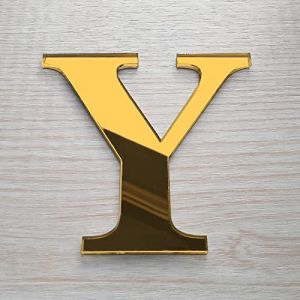 Adzif.biz Le sticker de decoration - Lettre Miroir Or D&eacute;corative Plexigglas. Lettrage Or Adh&eacute;sif Plastique. Lettre Autocollante pour Pr&eacute;nom, D&eacute;coration Mariage, Enseigne (Forum France, neuf)