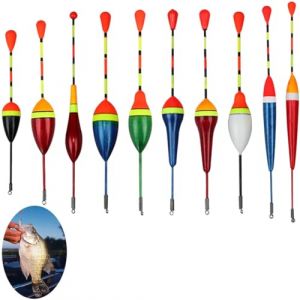 FDCGAS 10 pcs Flotteur Peche,Pêche Set De Pêche Au Flotteur Flotteur Truite, Flotteurs pour Pêche, Flotteurs en Bois de Balsa, Truite Bouchon, Peche Bouchon, Bouchon de Peche (tongshanfenhedianzishangwuyouxiangongsi, neuf)