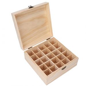 Boîte D'huiles Essentielles, Support de Boîtier de Stockage D'huiles Essentielles, Boîtier D'huiles Essentielles Portable en Pin pour les Voyages à Domicile, Organisateur en Bois avec Fentes Amovibles (Kireina-eu, neuf)