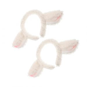 SUPVOX -tête Oreilles D'agneau Pour Adulte 2 Pièces En Peluche Douce Pour Cheveux De Mouton Mignon Pour Costume Thème Animal De Dessin Animé Pour Filles (Curve Saver, neuf)
