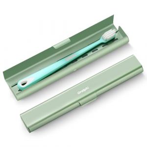 Oralphi &Eacute;tui Brosse &agrave; Dent Voyage en Aluminium, Boite Brosse a Dent Portable,Protege Brosse a Dents Manuelle&ndash;Id&eacute;al pour Voyage,Salle de Bain,Camping et d'affaires,Vert (Oralphi-FR, neuf)