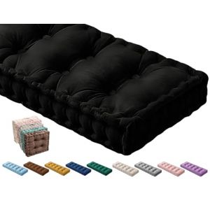 Coussin de Banc Exterieur Intérieur ,Velours Coussin de Siège Banc Sur Mesure 40x40/70x30/150x40/120x40 Coussin de Sol, pour Canapé Jardin Patio Maison Banquette Coussin D'assise(Color6,130x40x10cm) (AlienGi, neuf)