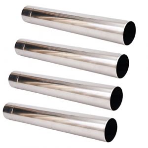 CNANRNANC Tuyau de chemin&eacute;e en acier inoxydable, tuyau de po&ecirc;le rond, tuyau de chemin&eacute;e, tuyau de chemin&eacute;e, tuyau d'&eacute;chappement pour une &eacute;vacuation s&ucirc;re des gaz de combustion, &Oslash; 6 cm (Elton-EU, neuf)