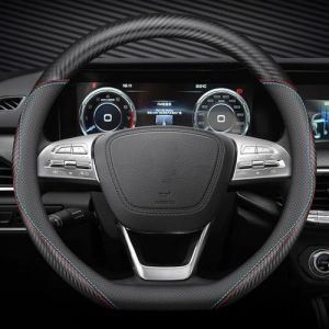 Couvre Volant Voiture pour Toyota RAV4 4 (IV) A4 I 2013-2018,Microfibre Cuir Couvre Volant 37-38cm Antidérapant Respirant Couvre Protégé Housse de Volant Voiture,Black-D Type (YunFan Storee, neuf)