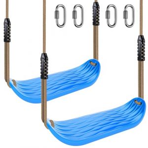 SELEWARE Lot de 2 balan&ccedil;oires antid&eacute;rapantes en Plastique Robuste avec Corde r&eacute;glable et mousquetons pour Enfants et Adultes, pour ext&eacute;rieur et int&eacute;rieur, Bleu (Lifeswell, neuf)