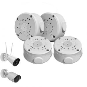 WiTi Bo&icirc;tier de jonction Base Profonde 106mm Taille pour Cam&eacute;ras de Surveillance de S&eacute;curit&eacute;, Bo&icirc;tier de Gestion de C&acirc;bles CCTV Cam&eacute;ra IP D&ocirc;me et Type de Projectile(4PACK) (WiTi, neuf)