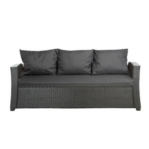 Setgarden&reg; Coussin pour banc - Coussin de si&egrave;ge ext&eacute;rieur pour banc de jardin en polyrattan - Coussin de banc pour balancelle en rotin, si&egrave;ge en rotin (Anthracite, 140x60x50cm) (setgarden, neuf)